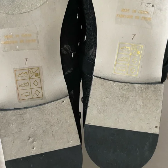 Jeffrey Campbell Mesh Black Studded Women's Flats - Picture 6 of 6